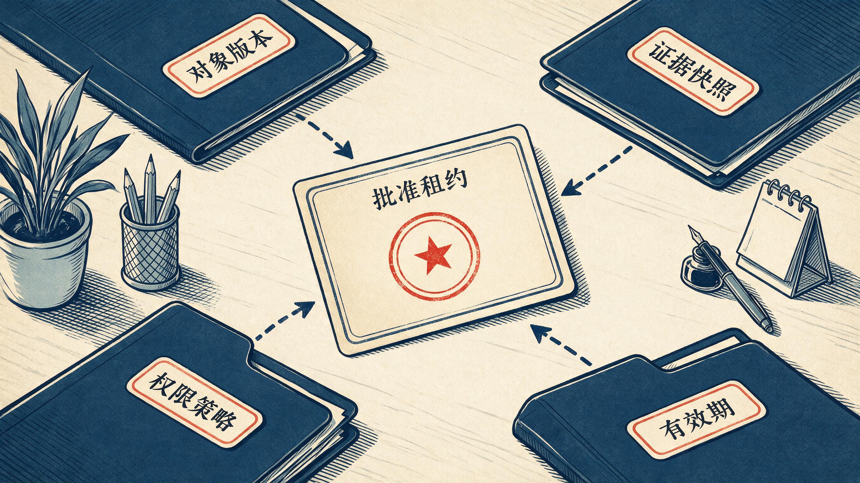 一份批准应绑定对象、证据、策略与有效期
